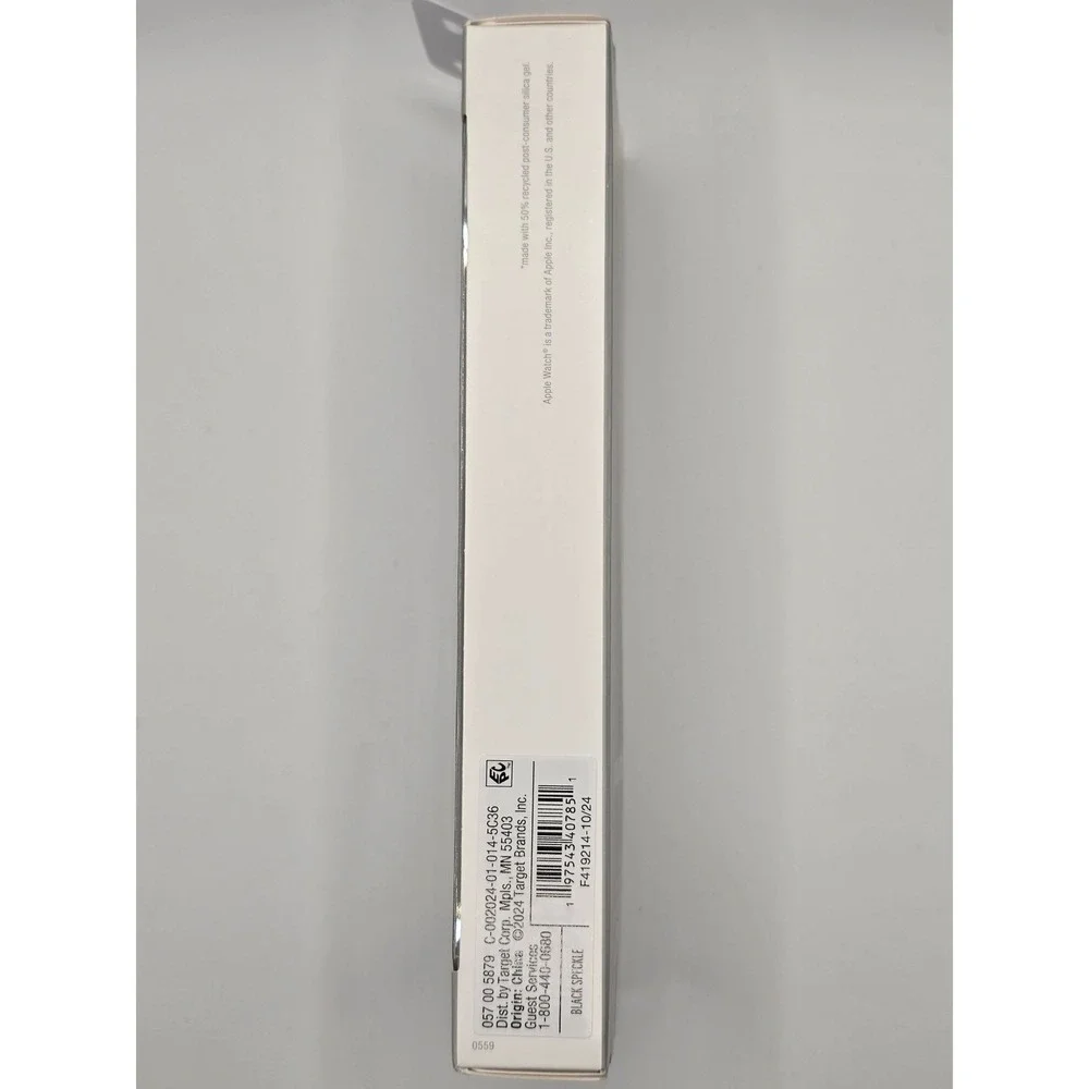 Heyday Apple Watch Band 38/40/41mm Black Speckle Recycled Silicone Strap NEW